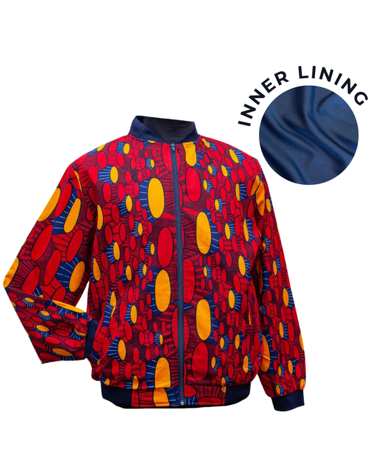 Crimson Blossoms Jacket (Plus free scarf).